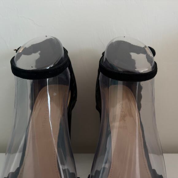 Marc Fisher Sahar d'Orsay Suede Scalloped Pumps Ankle Strap - Picture 9 of 10